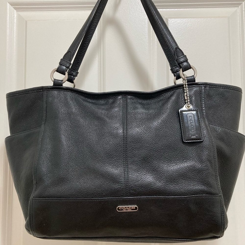 Coach Park Carrie Blk Tote